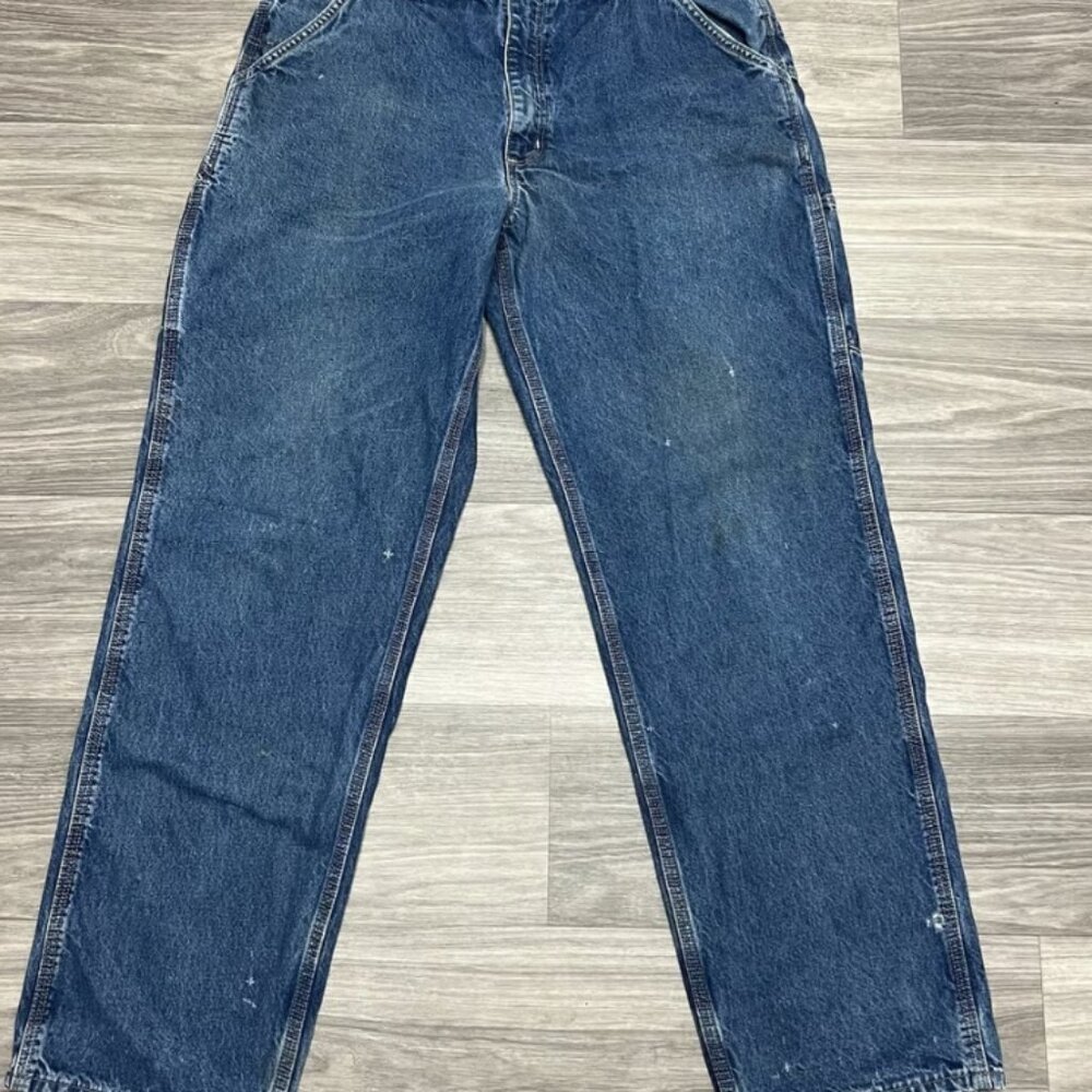 Carhartt Flame Resistant Blue Jeans 35x33 Men Cat 2 Original Fit Pants Workwear